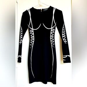 Maniere De Voir Black mini Dress size 8 (M) like new halloween